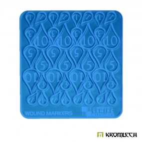 Blood Drops Wound Tokens - Blue