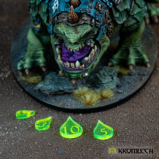 Blood Drops Wound Tokens - Green