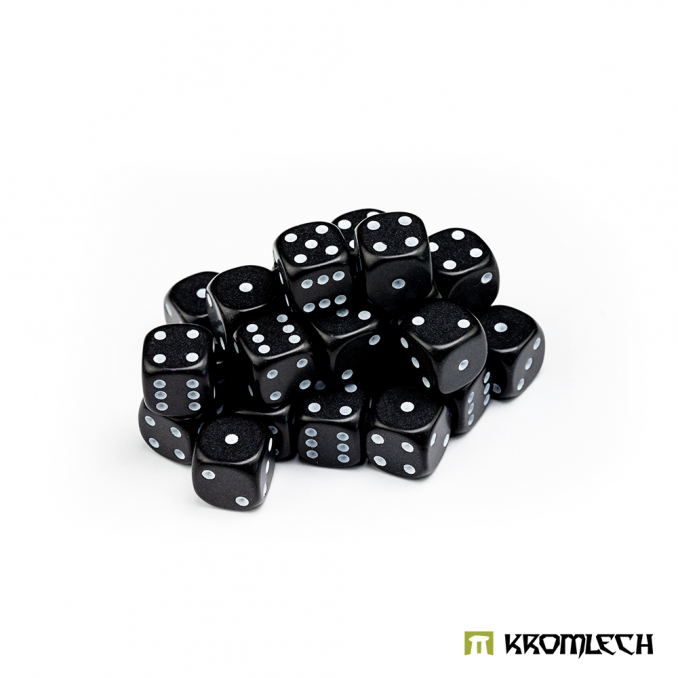 Battle Dice 25 Black 12mm