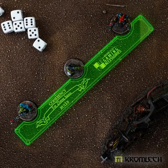 Coherency Ruler - 25mm Bases - Green